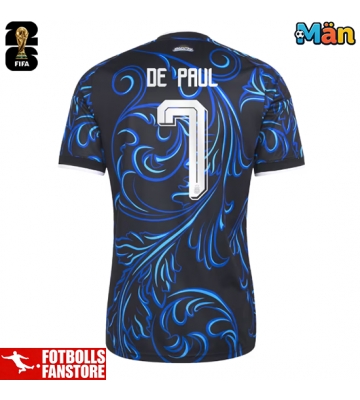 Argentina Rodrigo De Paul #7 Bortatröja VM 2026 Kortärmad